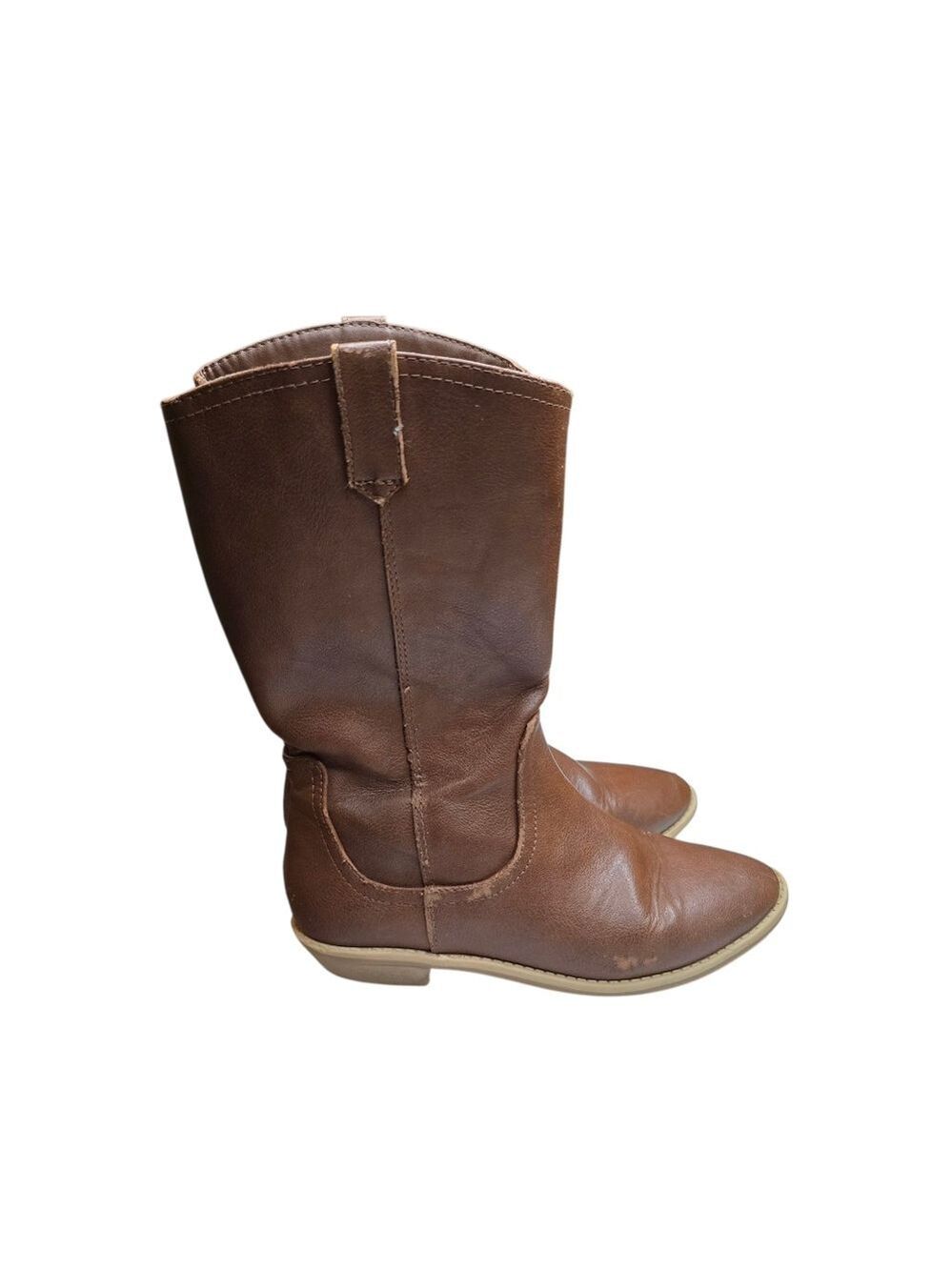Cat & Jack Brown Riding Side Zip Boots Girls 2